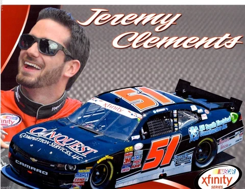 2015 JEREMY CLEMENTS "CONQUEST CAMARO" #51 NASCAR XFINITY SERIES POSTCARD Cover