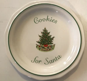 Pfaltzgraff Cookies For Santa Ceramic Plate 8.2 In. Dia.&&& - Picture 1 of 2