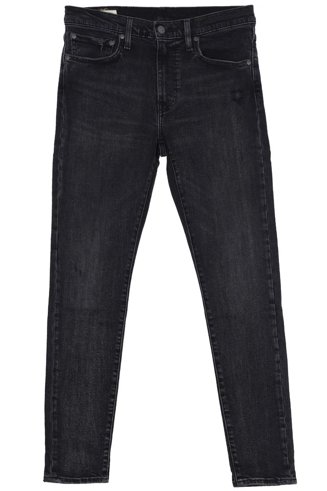 Levi `S Skinny Taper Vaqueros Elásticos Hombre Azul Denim Negro - Imagen 1 de 1