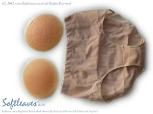 Softleaves Almohadillas Redondas Silicona Glúteos Enhancers Gel Pantalones Ropa Interior pero Modelador - Imagen 1 de 5