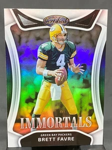 Immortals SP #IM-BFE 2025 Panini Certified Brett Favre Green Bay Packers Salón de la fama - Imagen 1 de 2