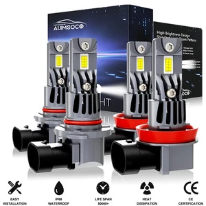 Faros LED bombillas altas bajas blancos para Ford Transit-150 250 350 2015-2024 4 piezas - Imagen 1 de 12