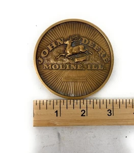 John Deere 1984 Historical Trademark Logo Calendar Medallion - Bild 1 von 2
