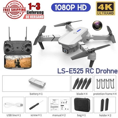 WiFi FPV Drohne Faltbar mit HD-Kamera Selfie RC Drone Quadrocopter Foto Video - Bild 1 von 4