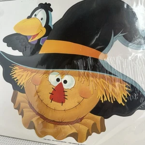 New Vintage Halloween Scarecrow Jointed Cardstock NOS Fall 1990 - Picture 1 of 4
