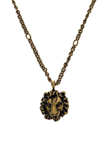 Collana GUCCI testa di leone con top in oro da uomo usata