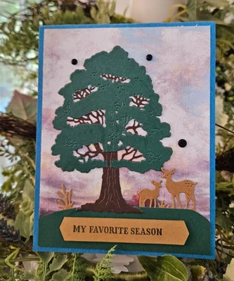 KIT DE TARJETAS DE ESTAMPACIÓN - ÁRBOL CON QUERIDO MI FAVORITO KIT DE TARJETAS DE TEMPORADA HACE 4 #LL-42 Foto 1 de 2