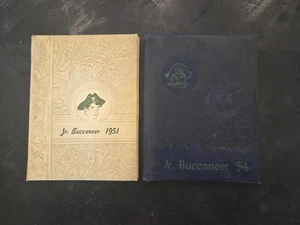 1951 & 1954 Jr Buccaneer University High Yearbook Johnson City Tennessee Lot - Bild 1 von 6