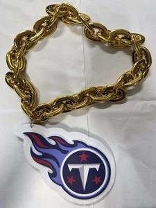 New NFL Tennessee Titans Big Fan Chain GOLD Necklace Foam USA SELLER - Picture 1 of 9