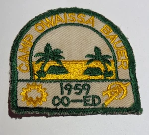 1959 Co-Ed Camp Owaissa Bauer    Boy Scout Patch MX8 - Picture 1 of 2