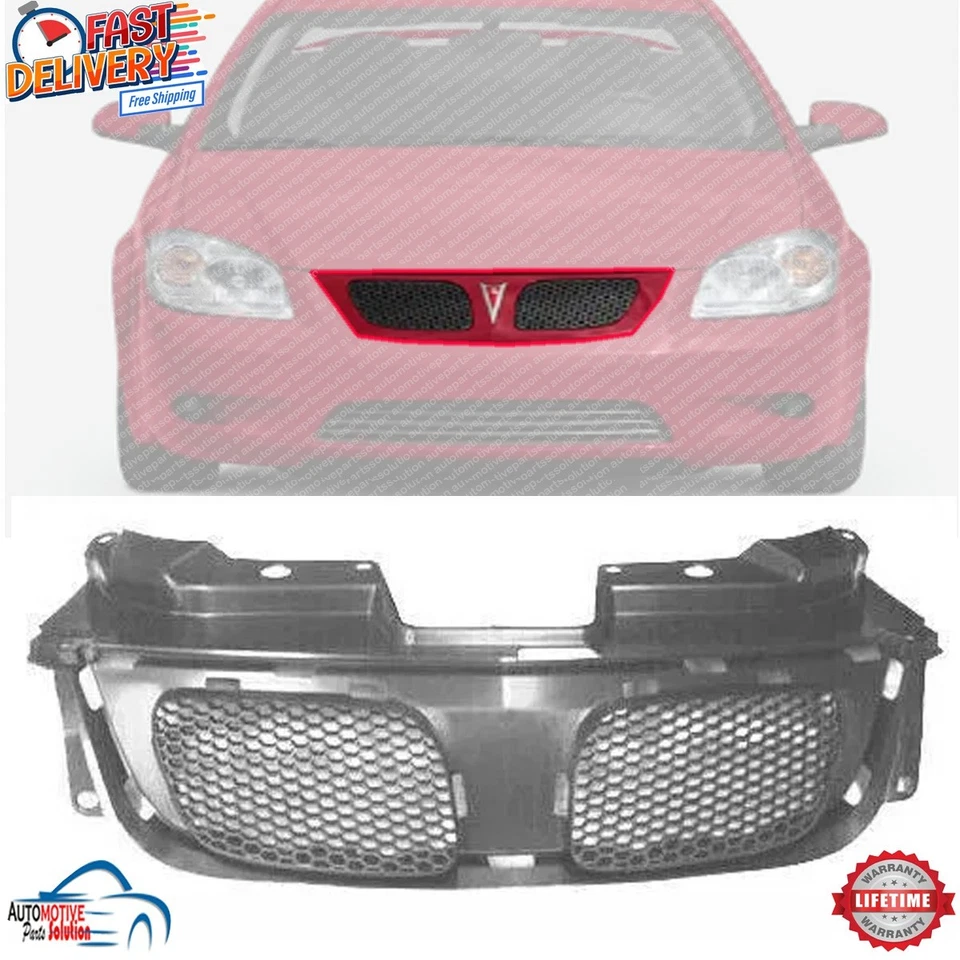 NEW FRONT UPPER GRILLE ASSEMBLY BLACK PLASTIC FOR 2007-2009 PONTIAC G5 GM1200614 Foto 1 de 4
