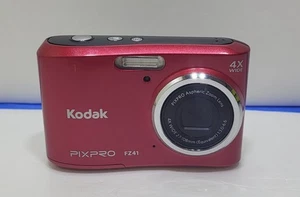 Kodak PIXPRO FZ41- 16MP- 4X Zoom- Red Digital Camera-Works - Picture 1 of 7