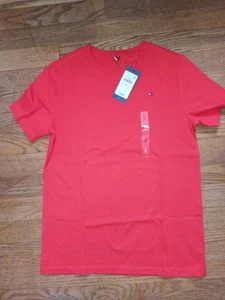 Boys Tommy Hilfiger Short Sleeve Tee Shirt Orange Size L12-14 - Picture 1 of 4