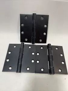 3pack Heavy Duty Ball Bearing Square Corner Hinges Steel Black 4" x 4" - Picture 1 of 13