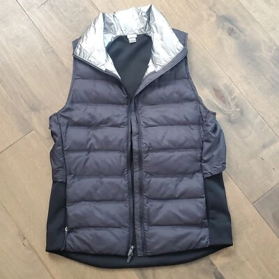 NEW BALANCE Radiant HEAT Womens Athletic Full Zip Running Puffer Vest Sz XS Gray - Image 1 of 4