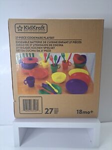 Plastic Cookware Set Kidkraft Multi Colors 27 Piece Playset New