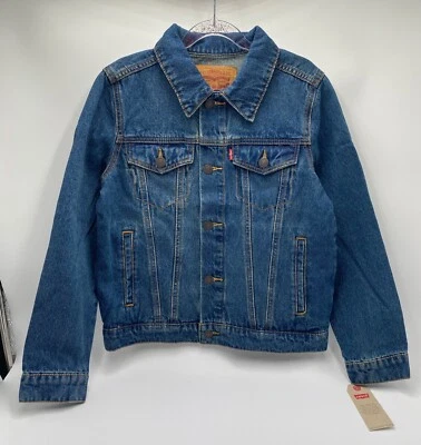 Levi's Boy's Denim Trucker Jacket Button Up Medium Wash Medium - Image 1 of 4