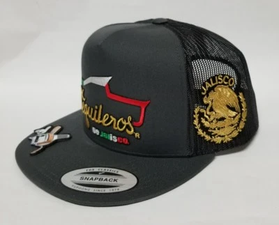 TEQUILEROS DE JALISCO TROKA HAT DARK GREY MESH TRUCKER  SNAP BACK ADJUST  NEW - Image 1 of 3