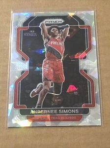 2021-22 Panini Prizm Anfernee Simons #168 SILVER Cracked Ice Prizm Blazers - Picture 1 of 2
