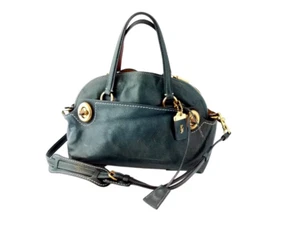 Coach 1941 Outlaw Teal Green Turnlock Detail Satchel - Picture 1 of 14