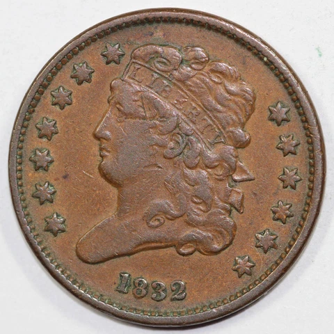 1832 1/2c C-3 Classic Head Half Cent Cover