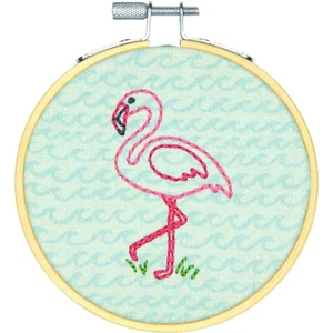 Embroidery 'Learn a Craft' Kit ~ Dimensions Flamingo Fun #72-75074 - Picture 1 of 3