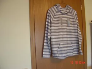 Girls Under Armour Coldgear Loose Fit Sweatshirt gray strip Size Youth XL - Used - Picture 1 of 3