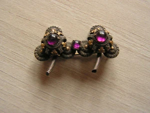 broche ancienne vers 1900 argent et pierres - Imagen 1 de 2