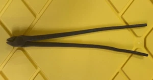 Antique Tool Primitive Cast Iron Forge Pliers 15" Old - Picture 1 of 5