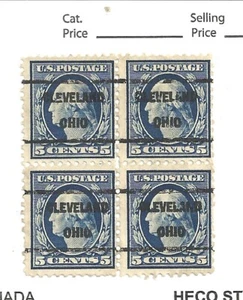 # 504, 5 cent blue, Block of 4, Cleveland Ohio - Picture 1 of 2