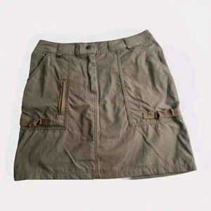 VINTAGE 90’s Cargo Mini Skirt Womens Size 10 S Khaki Green Cotton TARGET Brand - Picture 1 of 9