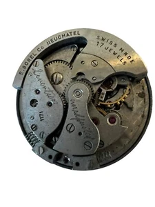 Ernest Borel Neuchatel 17 Jewels Swiss Made Watch Movement Good Balance Rare - Picture 1 of 3