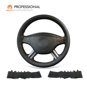 MEWANT DIY Schwarz Echtleder Lenkradbezug für Mercedes-Benz GL W164 M-Class X164 - Bild 1 von 12