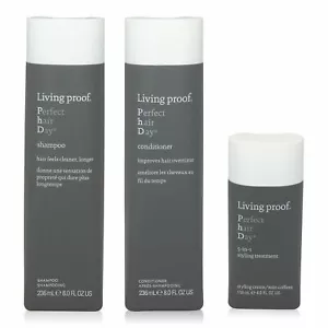Living Proof Perfect Hair Day Shampoo, Conditioner 8 oz & 5-in-1 Treatment 4 oz - Picture 1 of 9