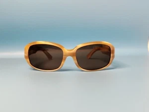 VINTAGE CALVIN KLEIN 981S HONEY ACETATE SUNGLASSES MADE IN ITALY #502 - Picture 1 of 12