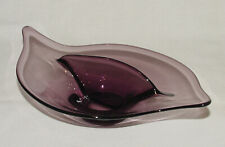 PERFECT Vintage Amethyst Glass "Freeform" Divided Bowl/Candy Dish!!
