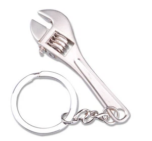 Silver Metal Adjustable Creative Tool Wrench Spanner Key Chain Ring Keyring US - Picture 1 of 10