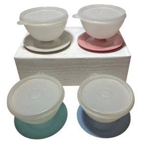 Juego de 4 (16 piezas) Tupperware Postre Pudín Parfait Tazas Tapas y Base Pastel - Imagen 1 de 9
