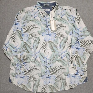 Tommy Bahama Sz 3XLB Coastline Cord Fine Vines Plaid Sport Shirt Sandstone NWT - Picture 1 of 10