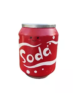 Viral Food Stool Soda Can Red Silver Stool / End Table Indoor & Outdoor 18.5" - Picture 1 of 8