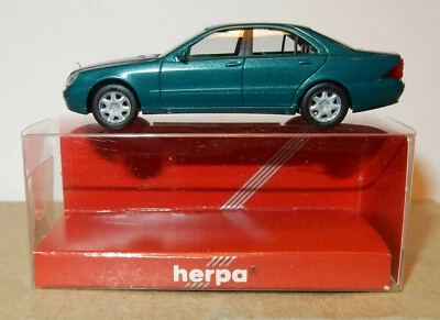Micro Herpa #022698 Ho 1/87 MERCEDES-BENZ S-KLASSE Verde IN Metallo IN Box - Immagine 1 di 4
