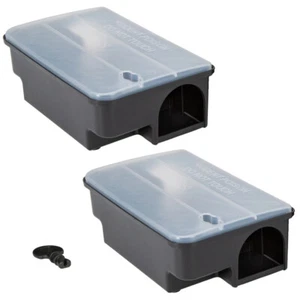 2 x Rattenköderbox für Haus, Garten, Industrie zum Auslegen von Rattengift - Bild 1 von 10