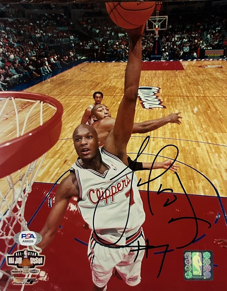 PSA DNA Lamar Odom Signed 8x10 Photo Fleer NBA 2000 All Star Jam Session Oakland - Image 1 of 1