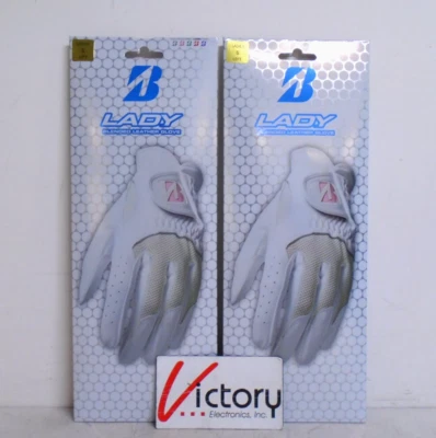 NUEVO Bridgestone Golf Dama Guantes de Cuero Mezclados PACK DE 2 | Izquierdo - GLG520 | PEQUEÑOS Foto 1 de 4