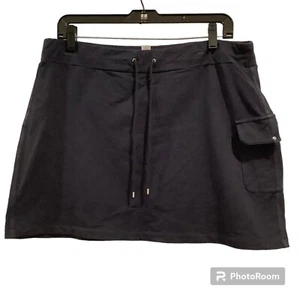 Ann Taylor LOFT dunkelblau sportlicher Kordelzug Rock Damen Large - Bild 1 von 9
