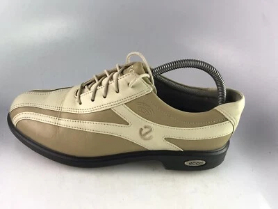 Zapatos de golf para mujer ECCO Hydromax beige/de cuero tostado talla 39 EU 8/8,5 EE. UU. Foto 1 de 4