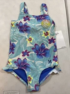 Toddler Little Girl’s Hurley One-Piece Floral Swimsuit (Pick Size) - Picture 1 of 5