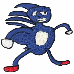 Sanic Embroidered Iron on Applique Patch - Picture 1 of 1