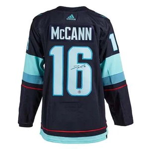 Jared McCann Autographed Seattle Kraken Blue adidas Jersey - Picture 1 of 3
