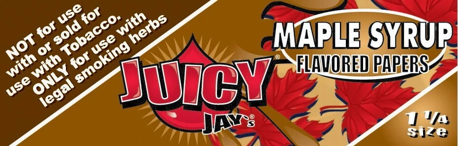 Juicy Jay's 1 1/4 Rolling Papers Maple Syrup Flavored Jays USA SHPD Best Price! - Image 1 of 1